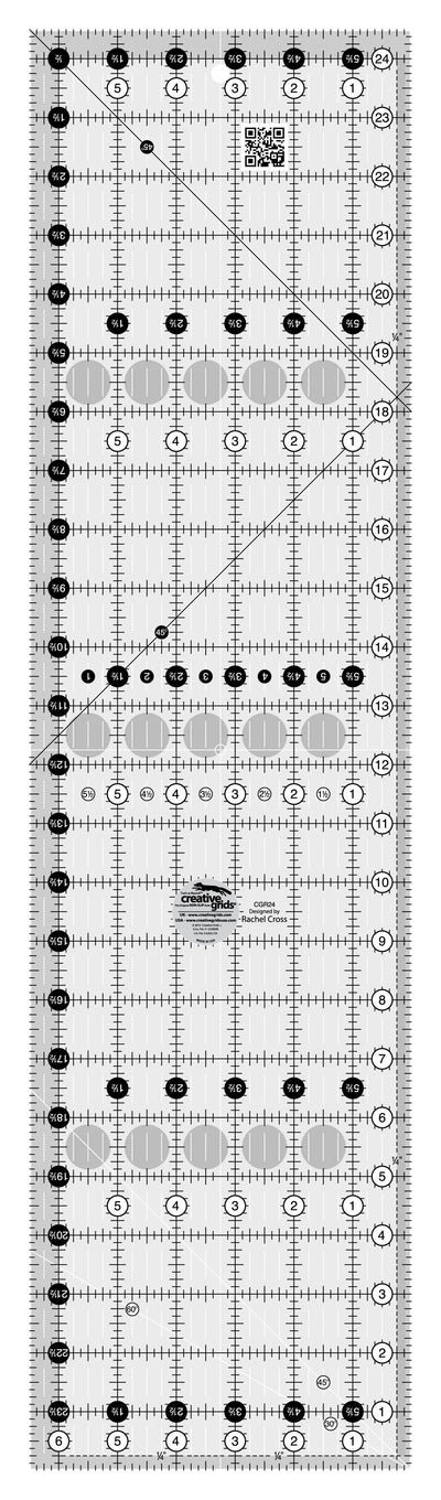 Regla de Quilt Creative Grids 6-1/2in x 24-1/2in