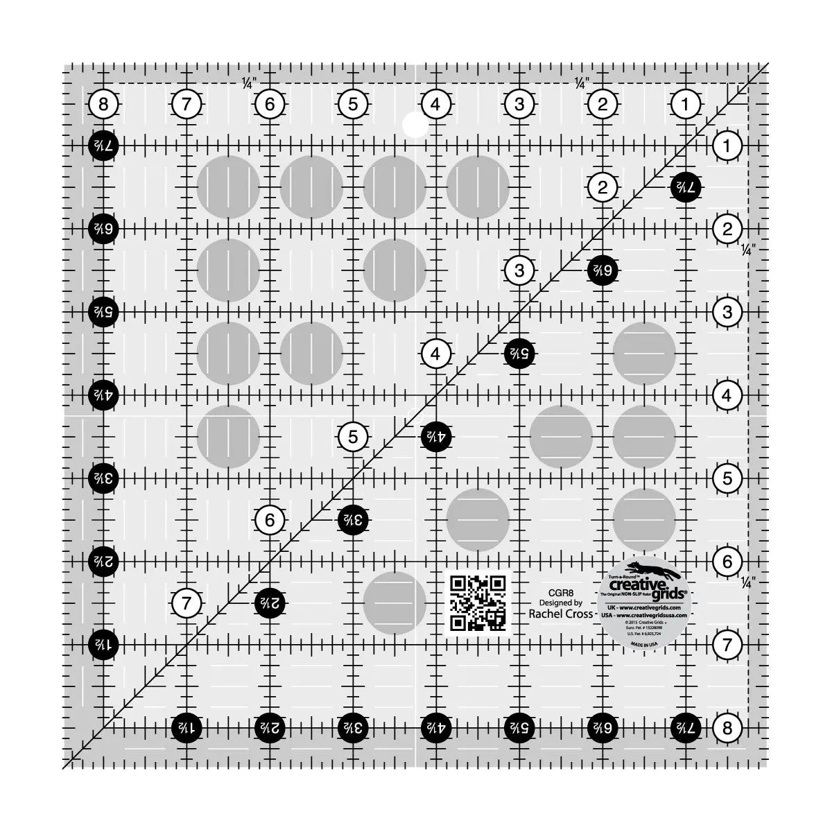 Règle de Quilt Carrée Creative Grids 8-1/2in