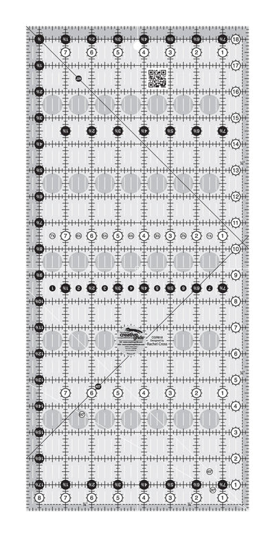 Regla de Quilt Creative Grids 8-1/2in x 18-1/2in