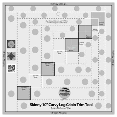Creative Grids 10in Curvy Log Cabin Trim Tool