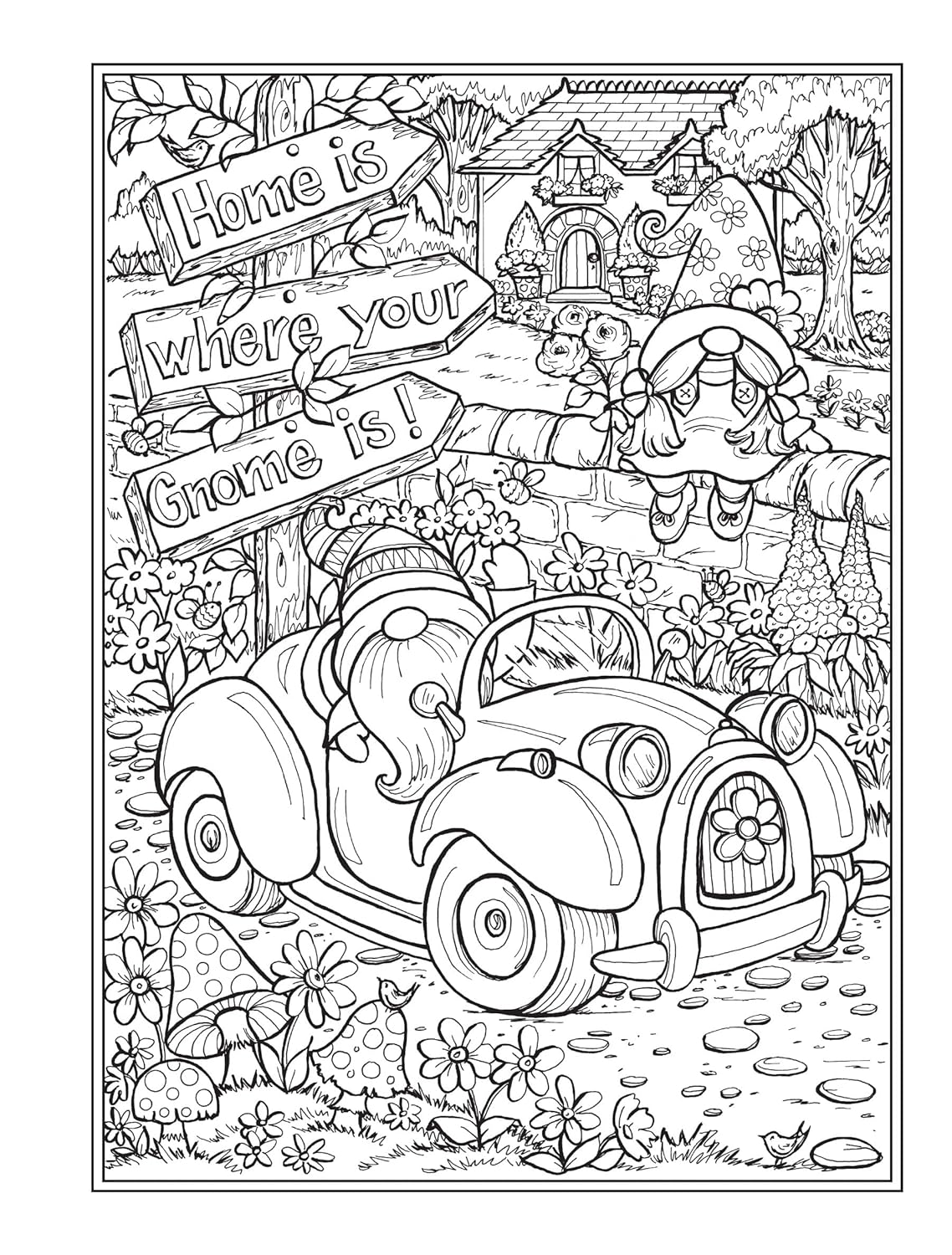 Gnome Paradise: A Whimsical Coloring Adventure (Spiral Bound) - Korvel