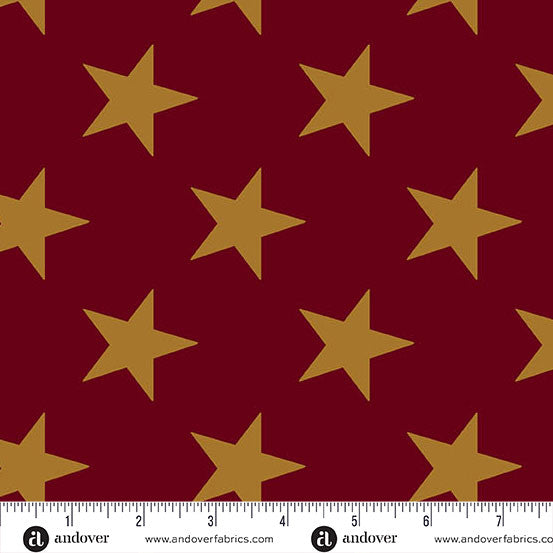 Crimson Star Spangled 108" Cotton Wideback Fabric