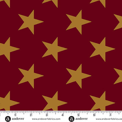 Crimson Star Spangled 108" Cotton Wideback Fabric