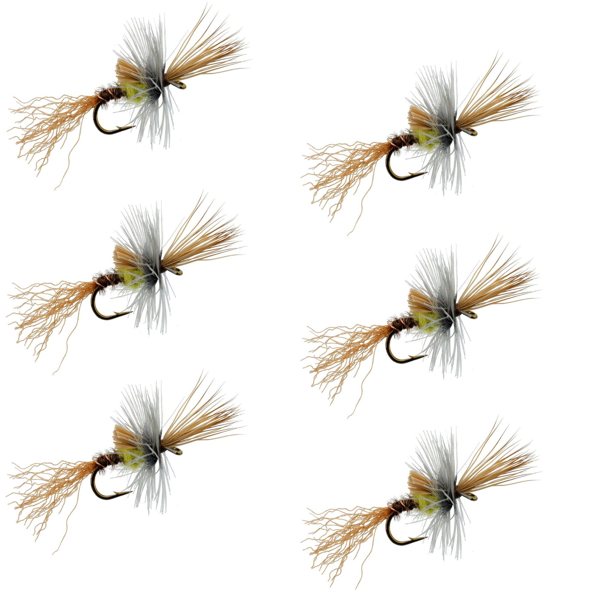 Pale Morning Dun PMD Cripple Mayfly 6 Flies Hook Size 16 - Korvel