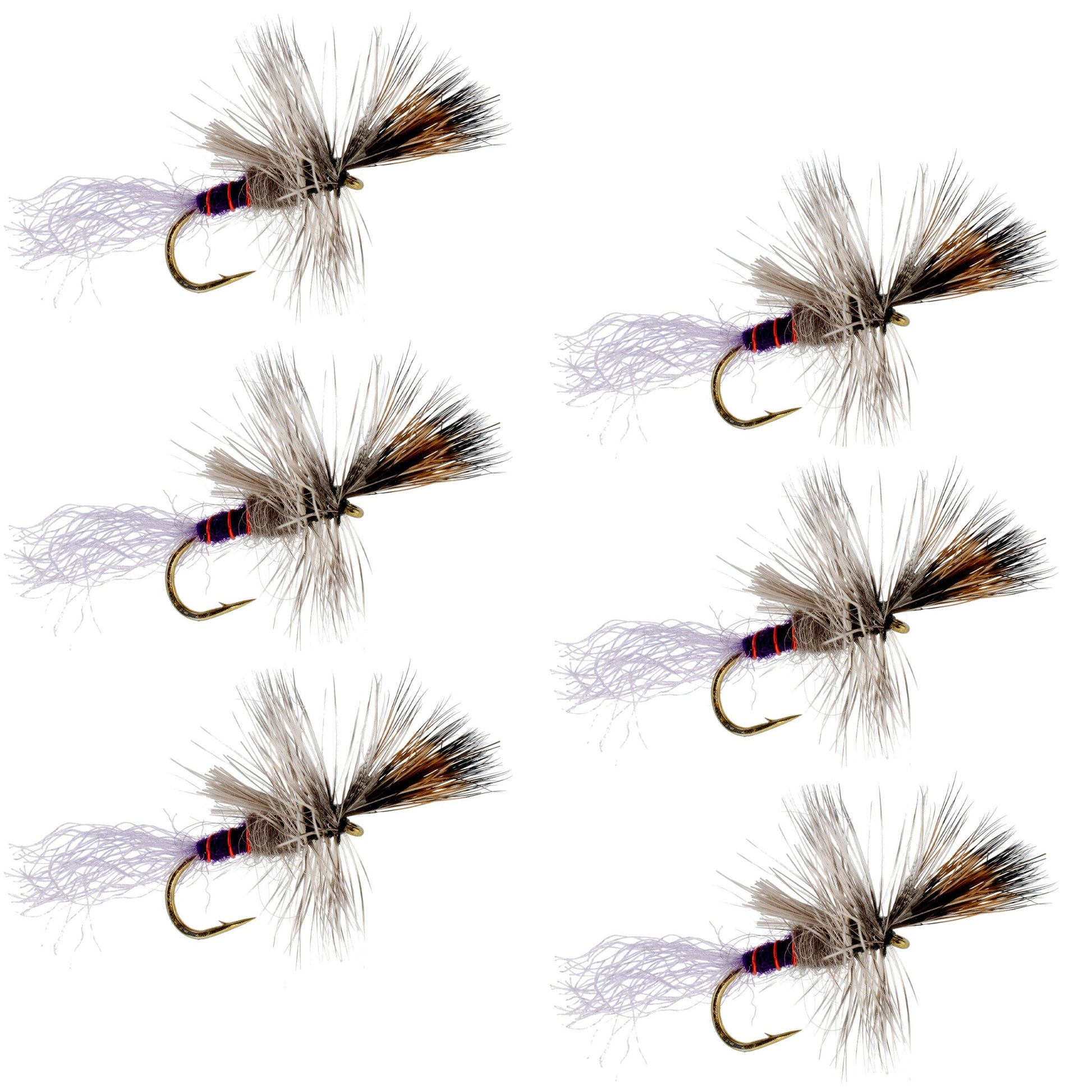 Purple Haze Cripple Mayfly Flies - Size 18 (Pack of 6) - Korvel