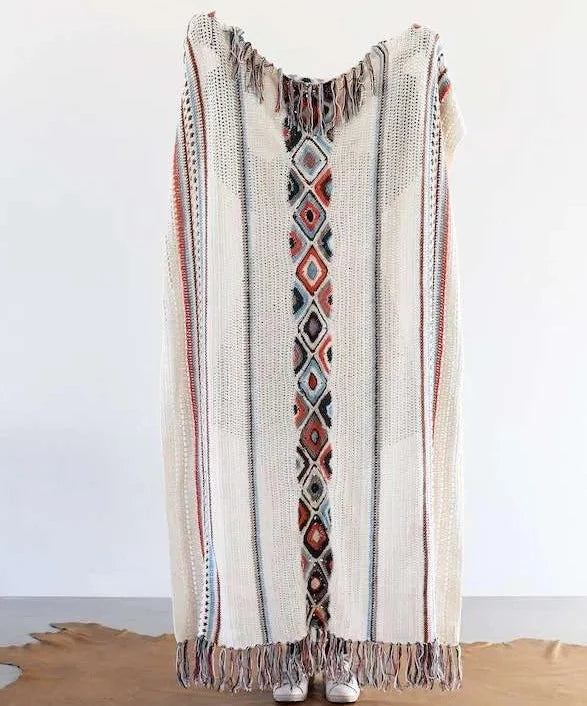 Kit de jeté d'été bohème : Crochetez votre propre couverture confortable