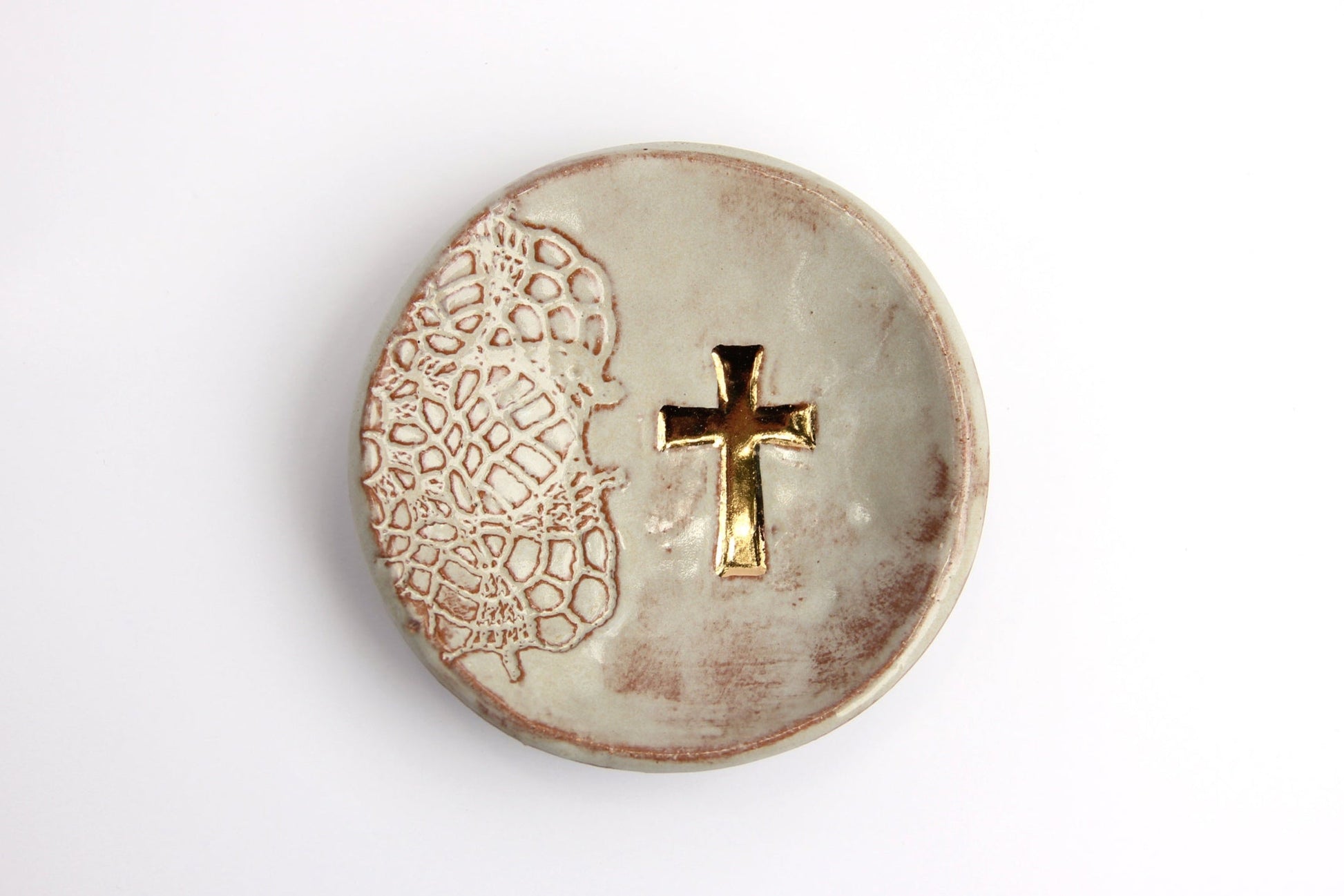 Artisan Cross Ring Dish for Trinkets and Treasures - Korvel