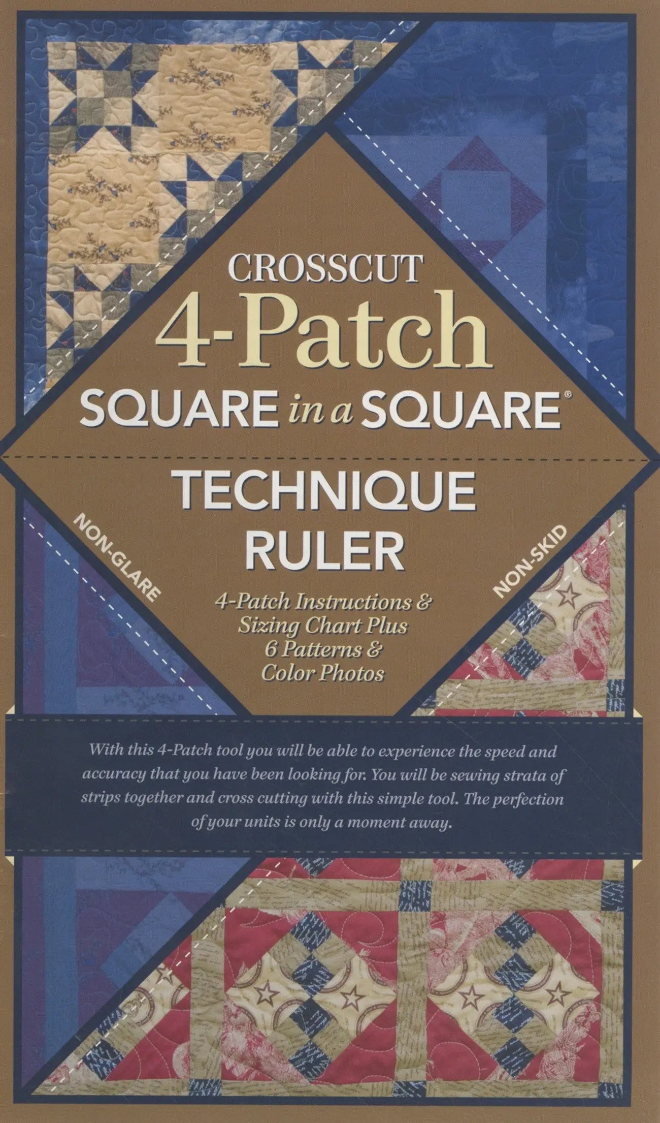 Crosscut 4 Patch Ruler with Starter Book
