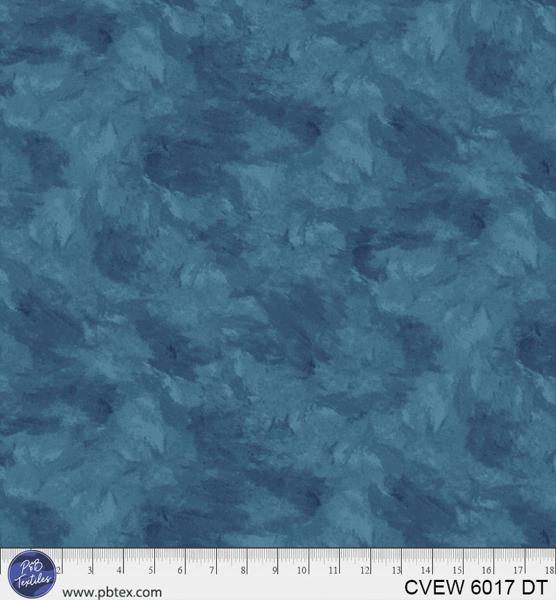 Crushed Velvet Blue Teal Cotton Wideback Fabric - 108"