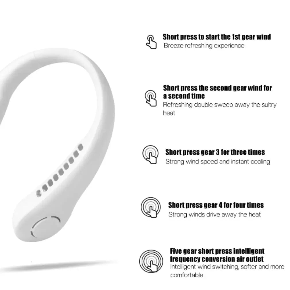 Ventilateur de cou sans pales - Restez au frais partout