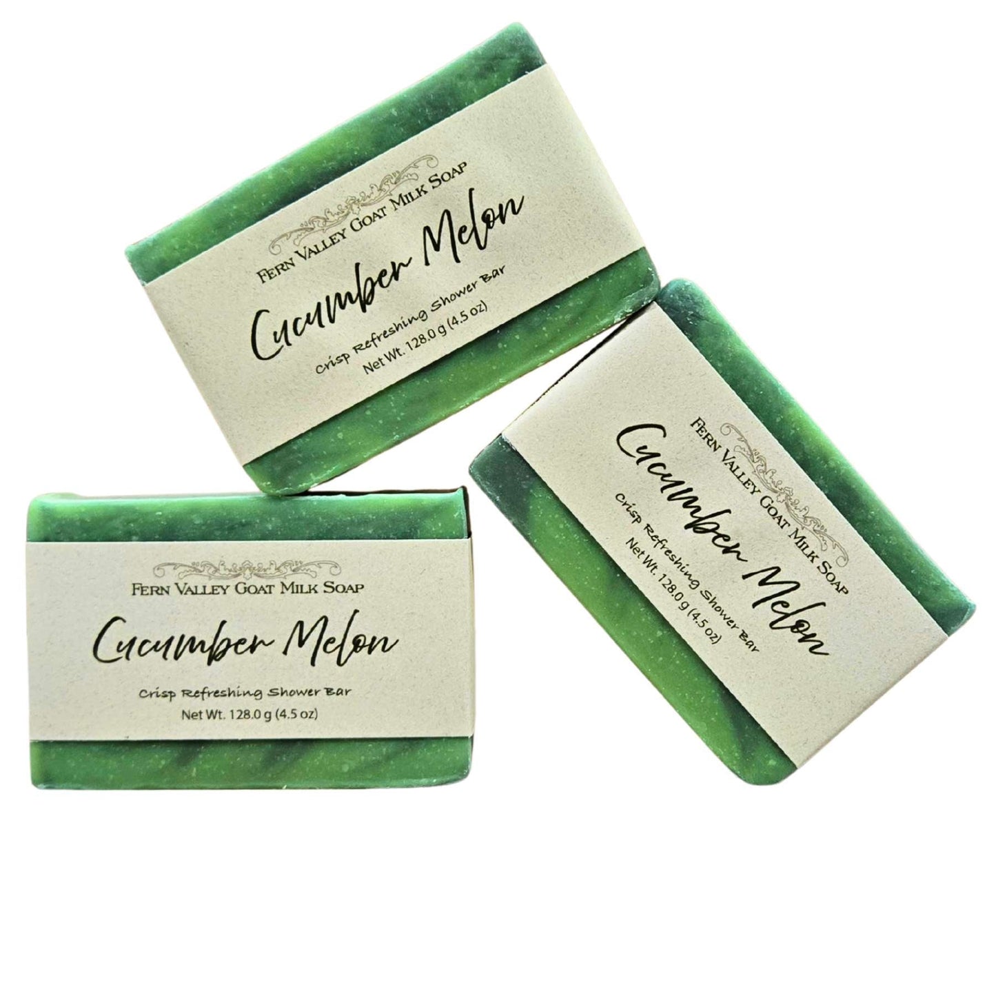 Savon fait main au lait de chèvre | Concombre Melon rafraîchissant