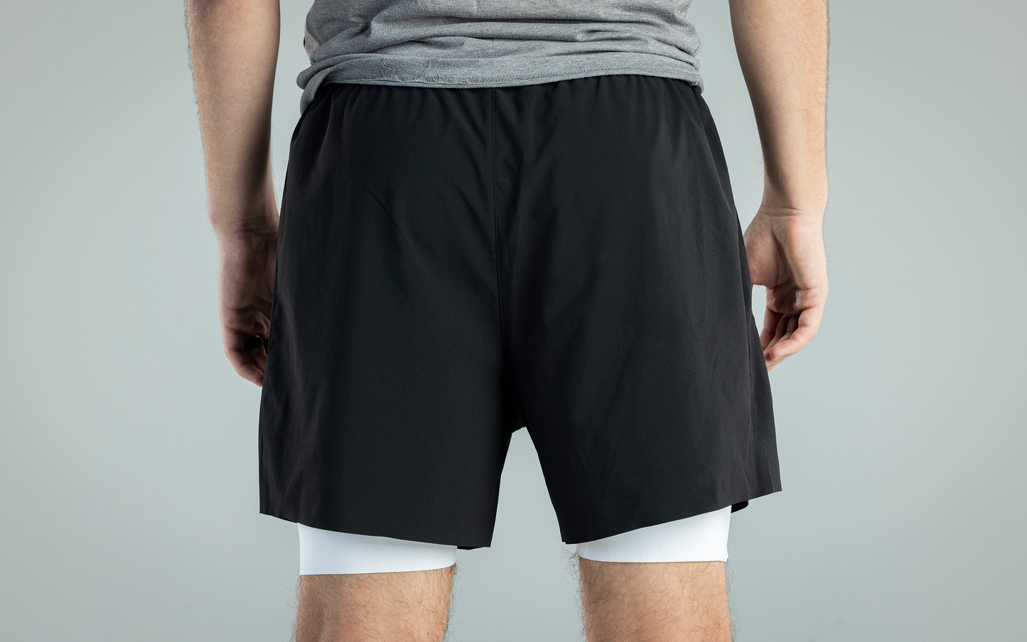 Men's V1 Performance Athletic Shorts - Jet Black - Korvel