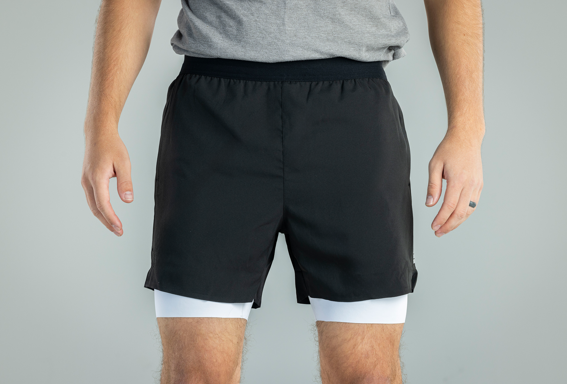 Men's V1 Performance Athletic Shorts - Jet Black - Korvel