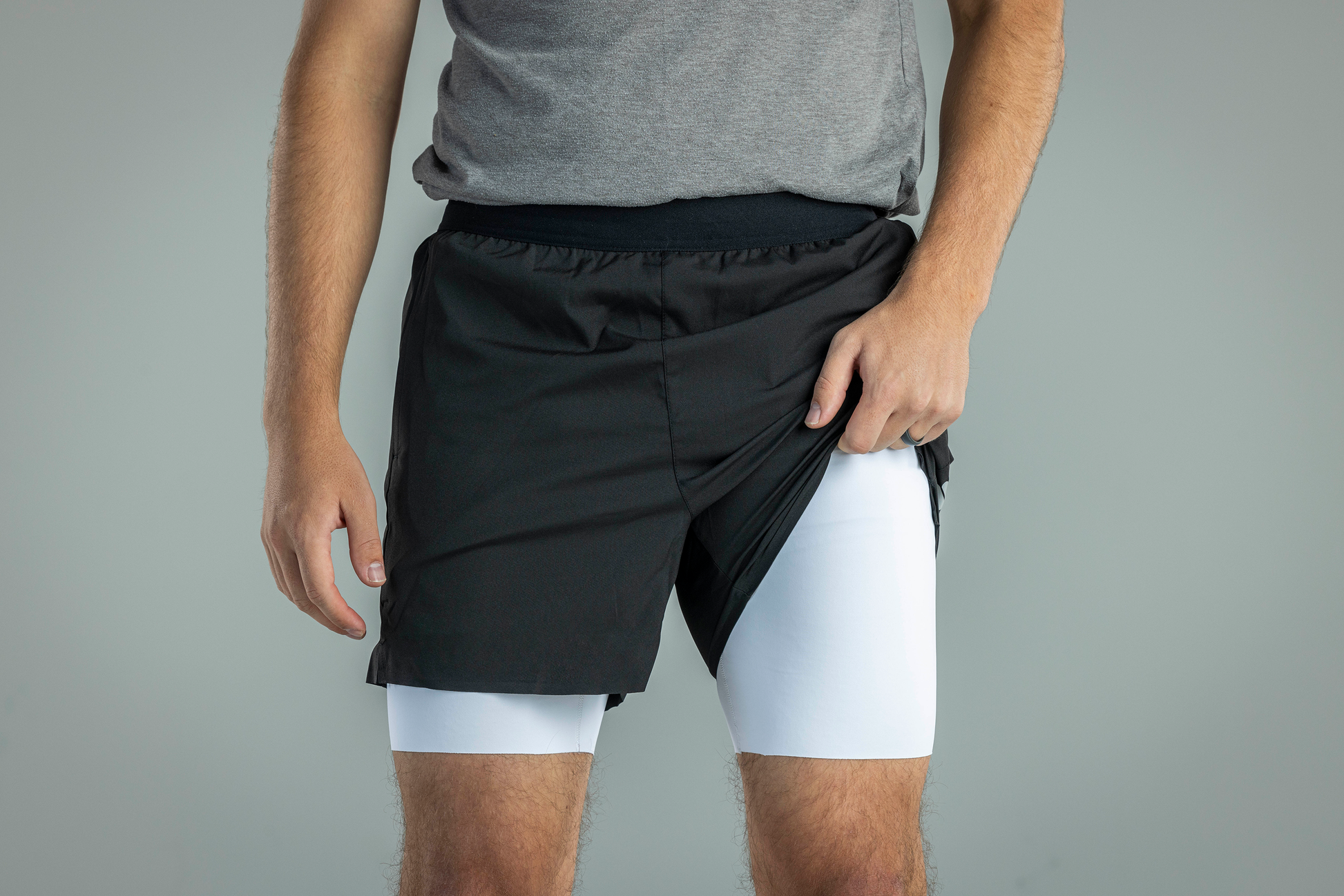Men's V1 Performance Athletic Shorts - Jet Black - Korvel