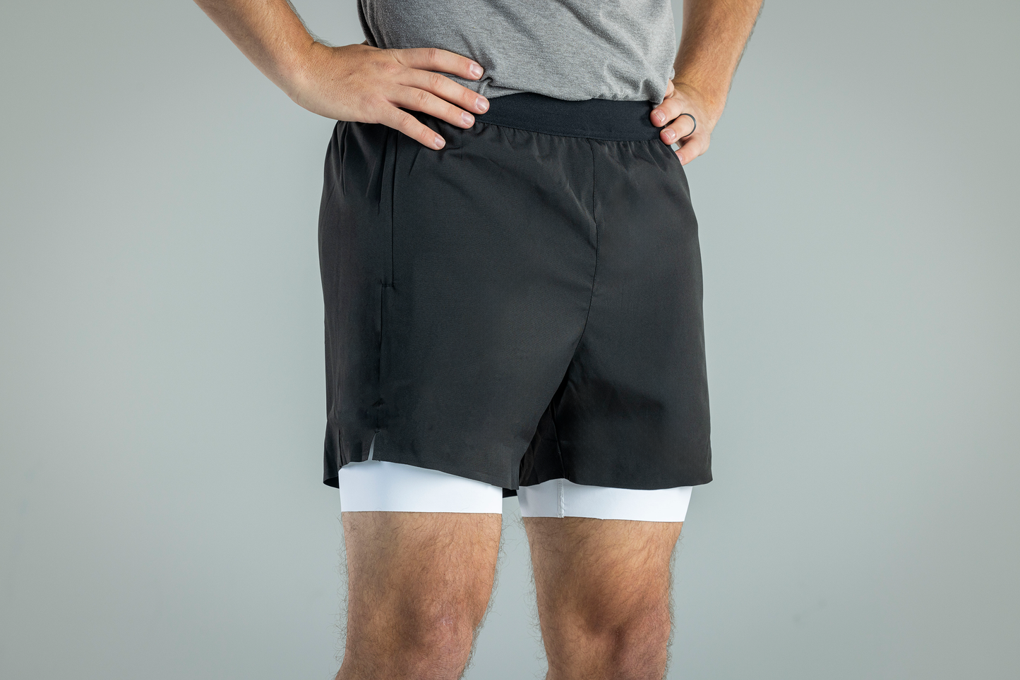 Men's V1 Performance Athletic Shorts - Jet Black - Korvel