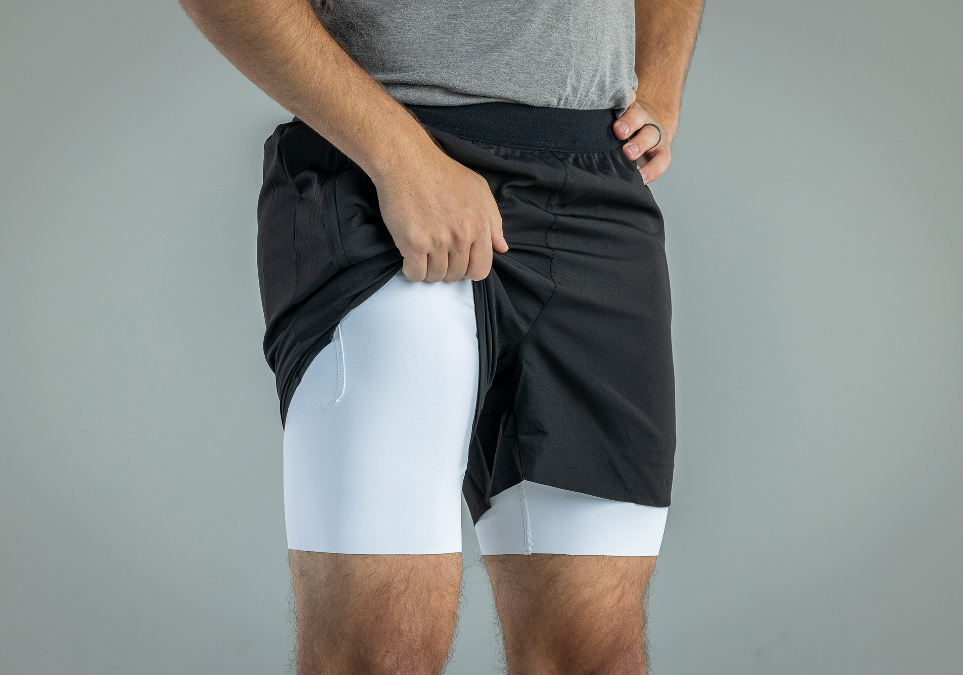 Men's V1 Performance Athletic Shorts - Jet Black - Korvel