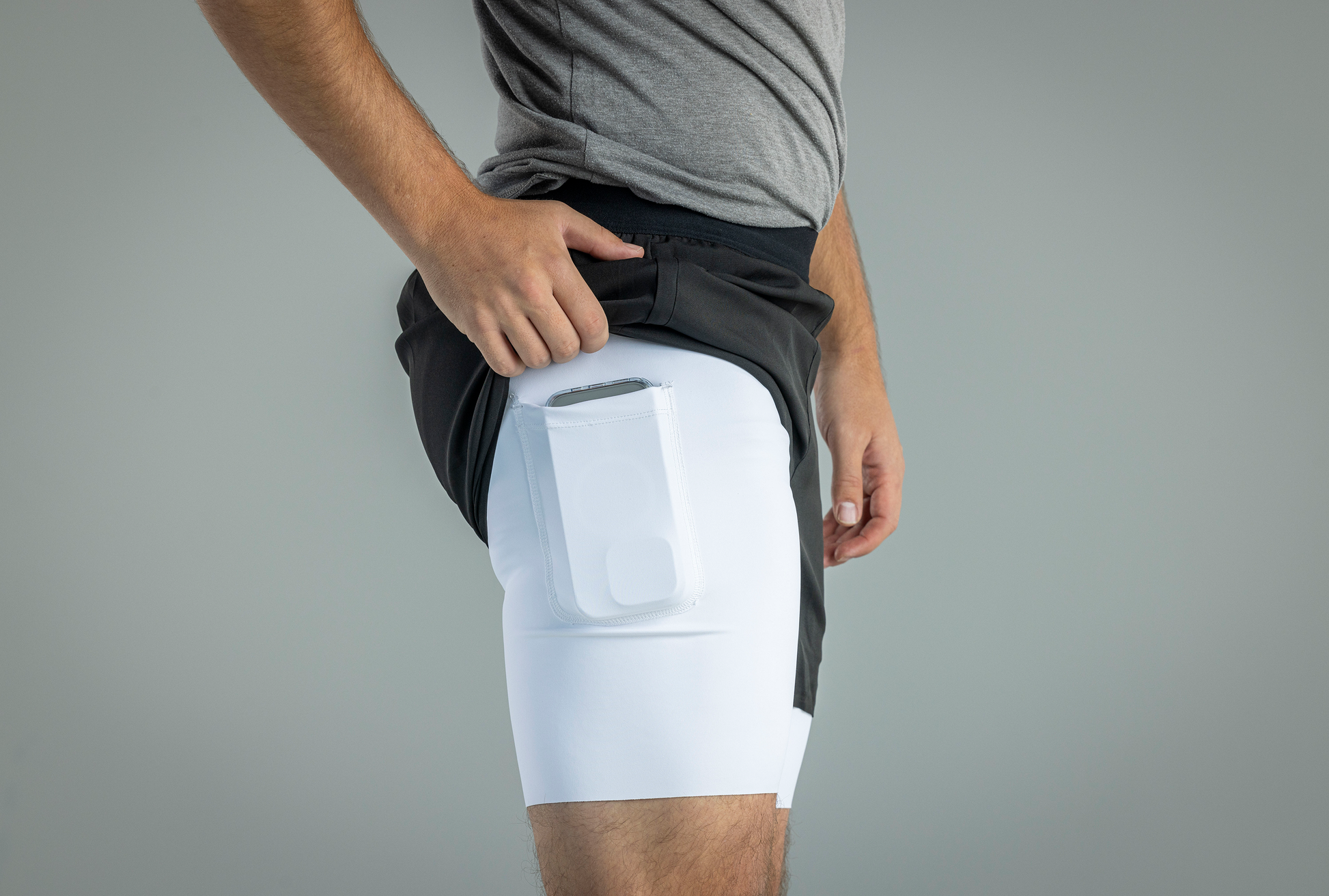 Men's V1 Performance Athletic Shorts - Jet Black - Korvel