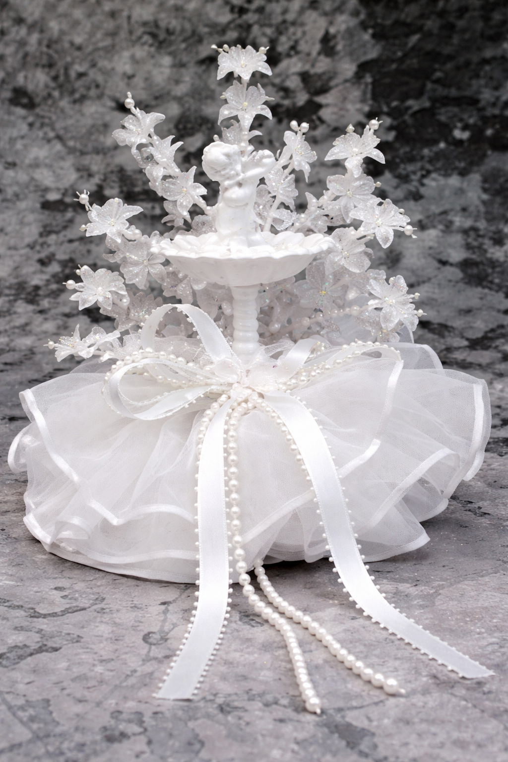 Cupid's Fountain Cake Topper - 7.5" High Elegance