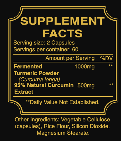CurcumaMAX Fermented Turmeric Capsules - Boost Your Vitality with 6X Curcumin - 120 capsules - Korvel