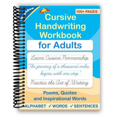 Cursive Handwriting Workbook for Adults (Spiral Bound) - Korvel