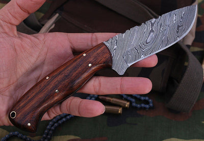 Premium Handmade Damascus Steel Hunting Knife - Korvel