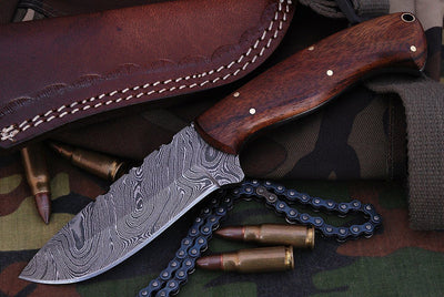 Premium Handmade Damascus Steel Hunting Knife - Korvel