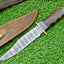 Premium Boulder Colorado Bowie Knife – 13” Damascus Steel Blade with Elegant Rosewood Handle & Leather Sheath - Korvel