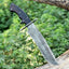 Premium 13" Handmade Bowie Knife with Damascus Steel Blade and Elegant Rosewood Handle - Korvel