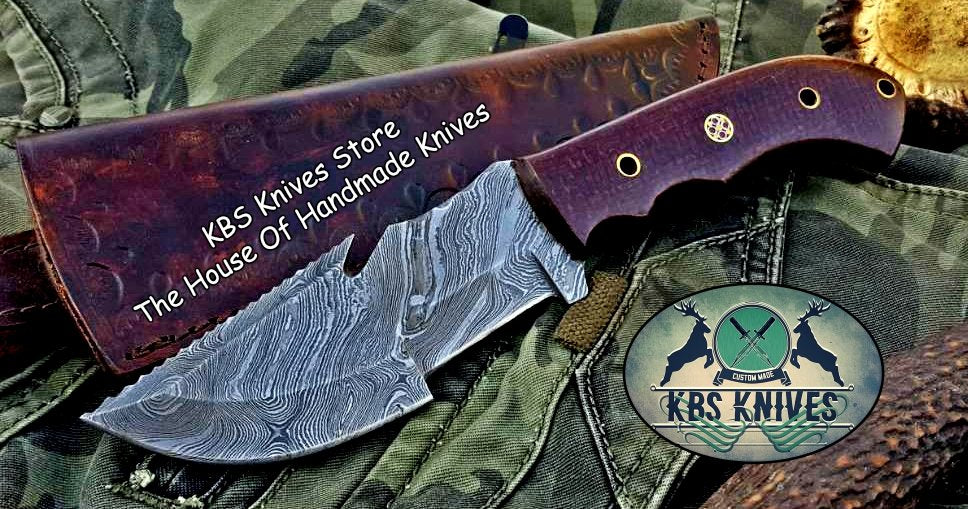 Premium Custom Damascus Steel Tracker Knife - Perfect for Survival, Camping & Tactical Adventures | KBS Knives - Korvel