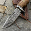 🔥 Exquisite Handmade Damascus Steel Hunting Knife – Elegant Rosewood Handle & Sturdy Leather Sheath - Korvel