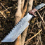 Premium Custom Damascus Steel Tanto Tactical Knife - Perfect for Survival and Outdoor Adventures | KBS Knives - Korvel