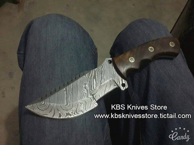 Premium Custom Damascus Steel Tom Brown Tracker Knife - Ideal for Outdoor Adventures & Tactical Operations | KBS Knives - Korvel