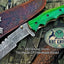 Premium Custom Damascus Steel Tanto Folding Knife - Ultimate Tactical Companion for Survival & Adventure | KBS Knives - Korvel