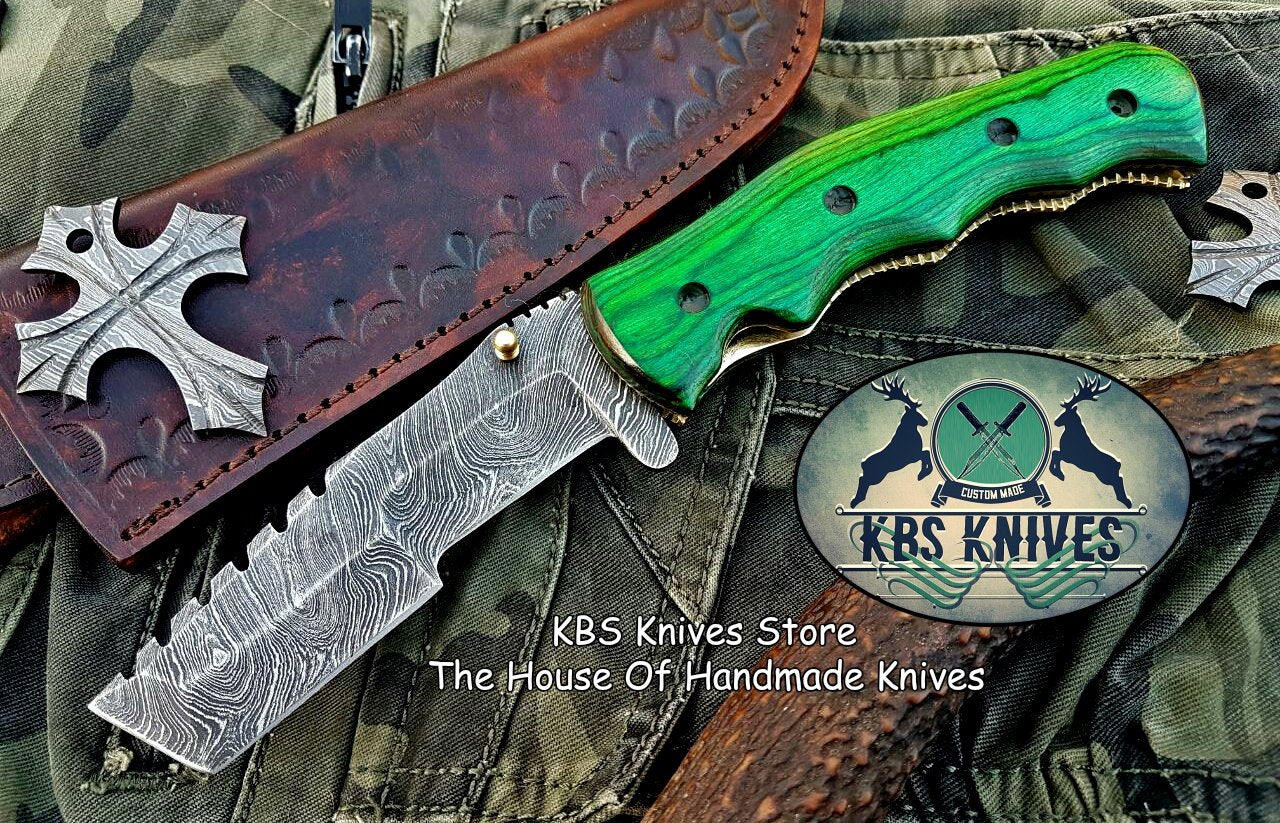 Premium Custom Damascus Steel Tanto Folding Knife - Ultimate Tactical Companion for Survival & Adventure | KBS Knives - Korvel