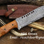 Premium Full Tang Bowie Knife with Artisan Damascus Steel Blade & Elegant Olive Wood Handle - 17 Inches - Korvel