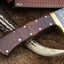 Premium Full Tang Bowie Knife with Artisan Damascus Steel Blade & Elegant Rosewood Handle - 17 Inches - Korvel