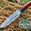 Exquisite Custom Handmade Bowie Knife with Damascus Blade & Unique Wood Handle - 12.5 Inches - Korvel