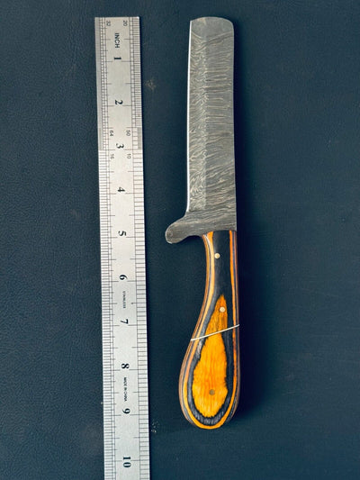 Premium Bull Cutter Knife | Exquisite Damascus Steel with Pakkawood Handle - Korvel