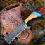 Artisan Bull Cutters with Damascus Steel Blade – Essential for Ranching & Leatherwork - Korvel