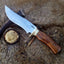 Premium Custom Hunting Bowie Knife - 12" D2 Steel Blade & Rosewood Handle - Korvel