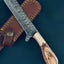 Premium Cowboy Bull Cutter Knife | 5" Damascus Steel Blade with Ergonomic Pakkawood Handle - Korvel
