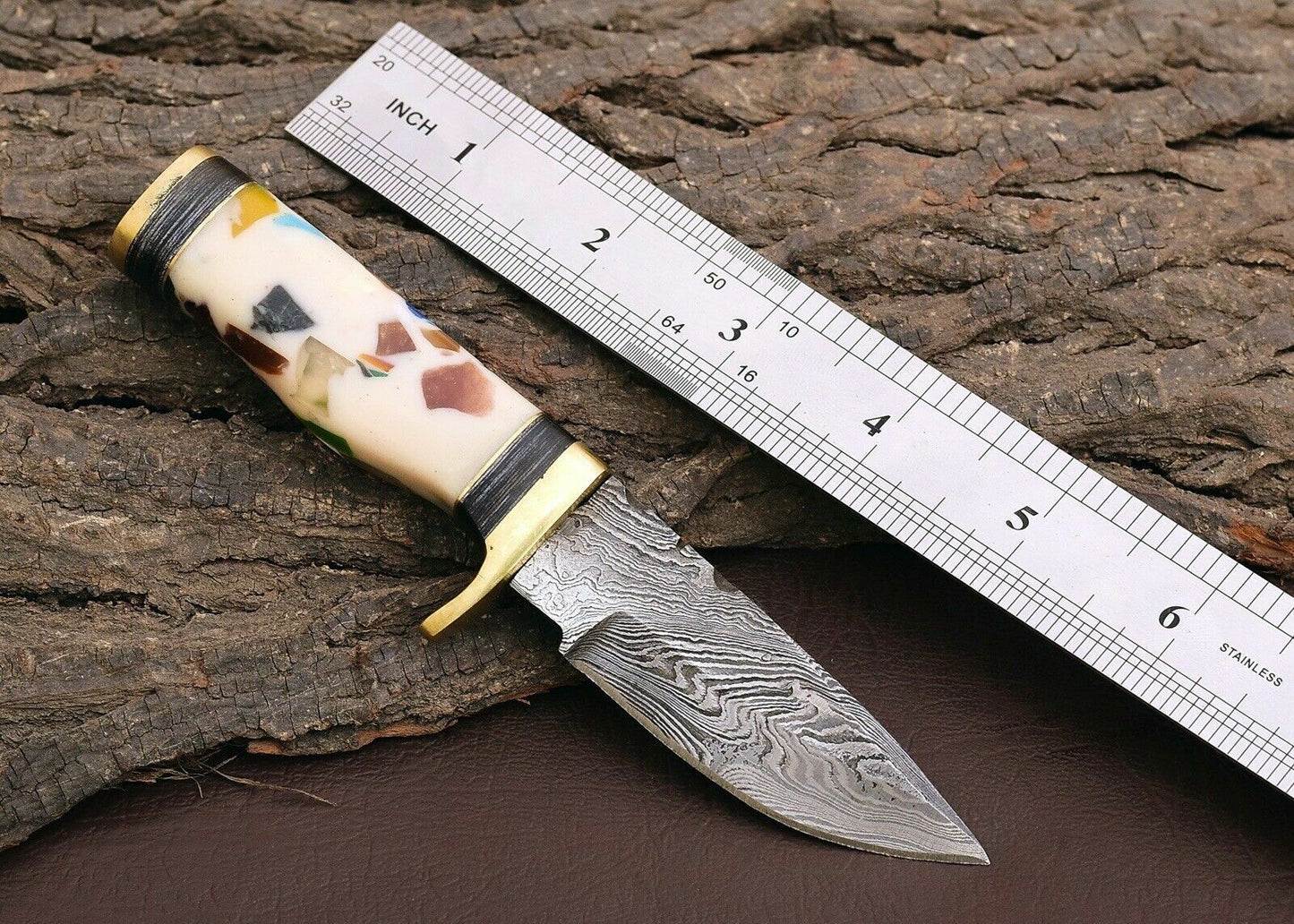 Premium Custom Damascus Steel Outdoor Knife – 3" Blade - Korvel