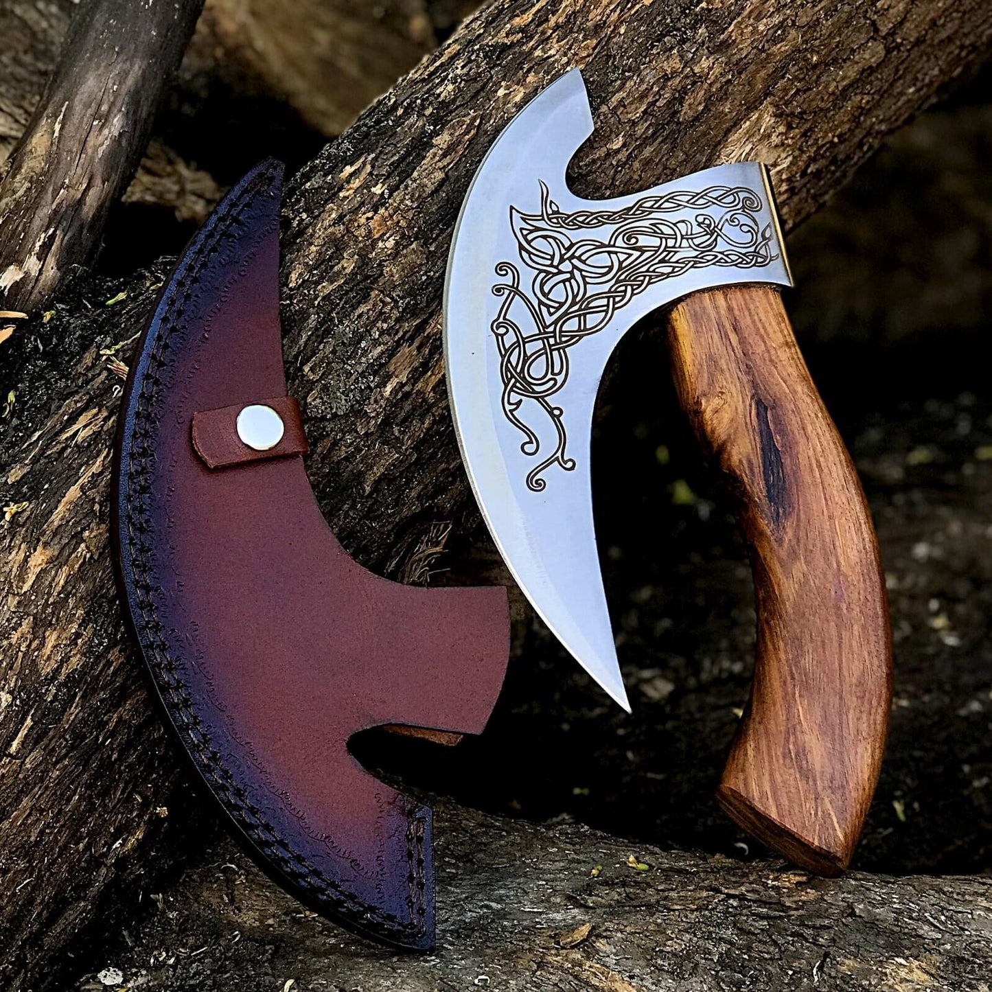 Personalized Viking Axe Pizza Cutter – 8" J2 Steel Blade - Korvel