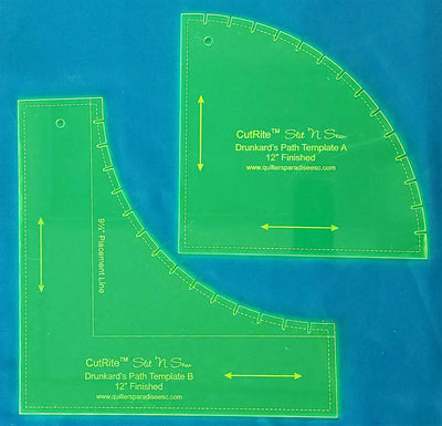 CutRite Slit N Sew Drunkards Path 12in Template Set