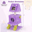 Cute Monster-Themed Cat Tower with Private Condos - Purple