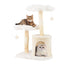 Árbol para Gatos de Madera Sólida Elegante con Ramas Naturales - Beige