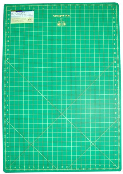 Omnigrid Cutting Mat Green with Yellow Grid 24in x 36in