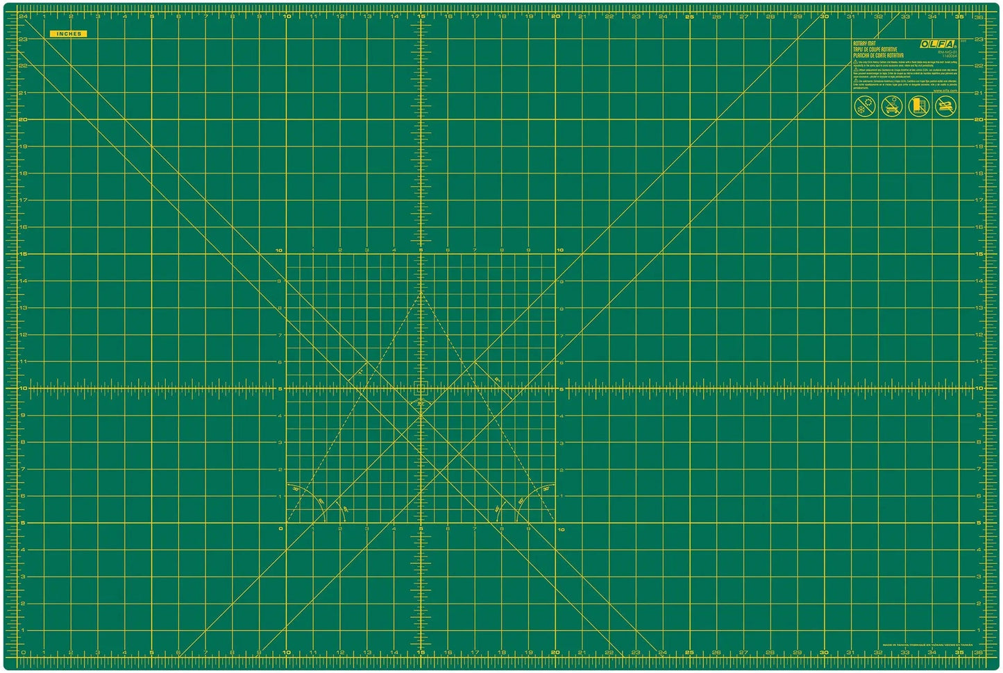 Premium Cutting Mat with Grid - 24in x 36in