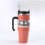 Taza de coche premium con asa y popote - Taza aislada de 30 oz