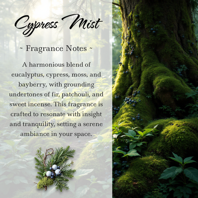 Cypress Mist Crystal-Infused Reed Oil Diffuser - 100ml - Korvel